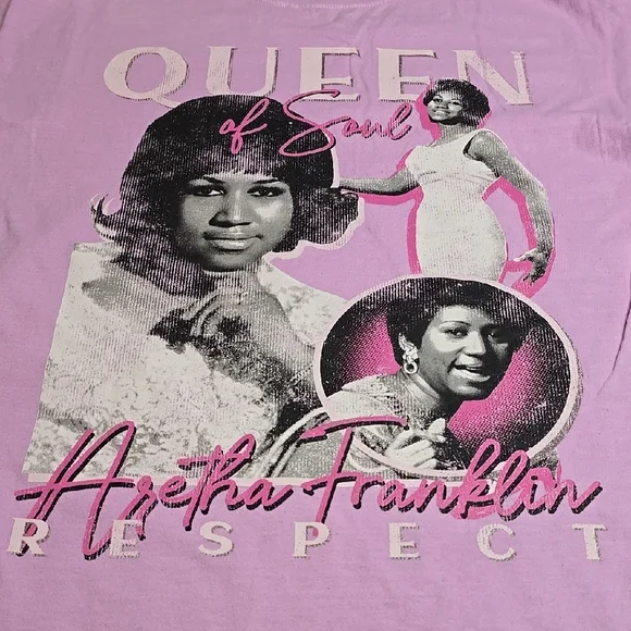 Aretha Franklin Graphic Tee in Purple - Picture 2 of 5